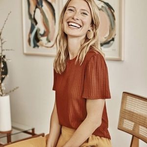 Amour Vert Odilia Ribbed Tee